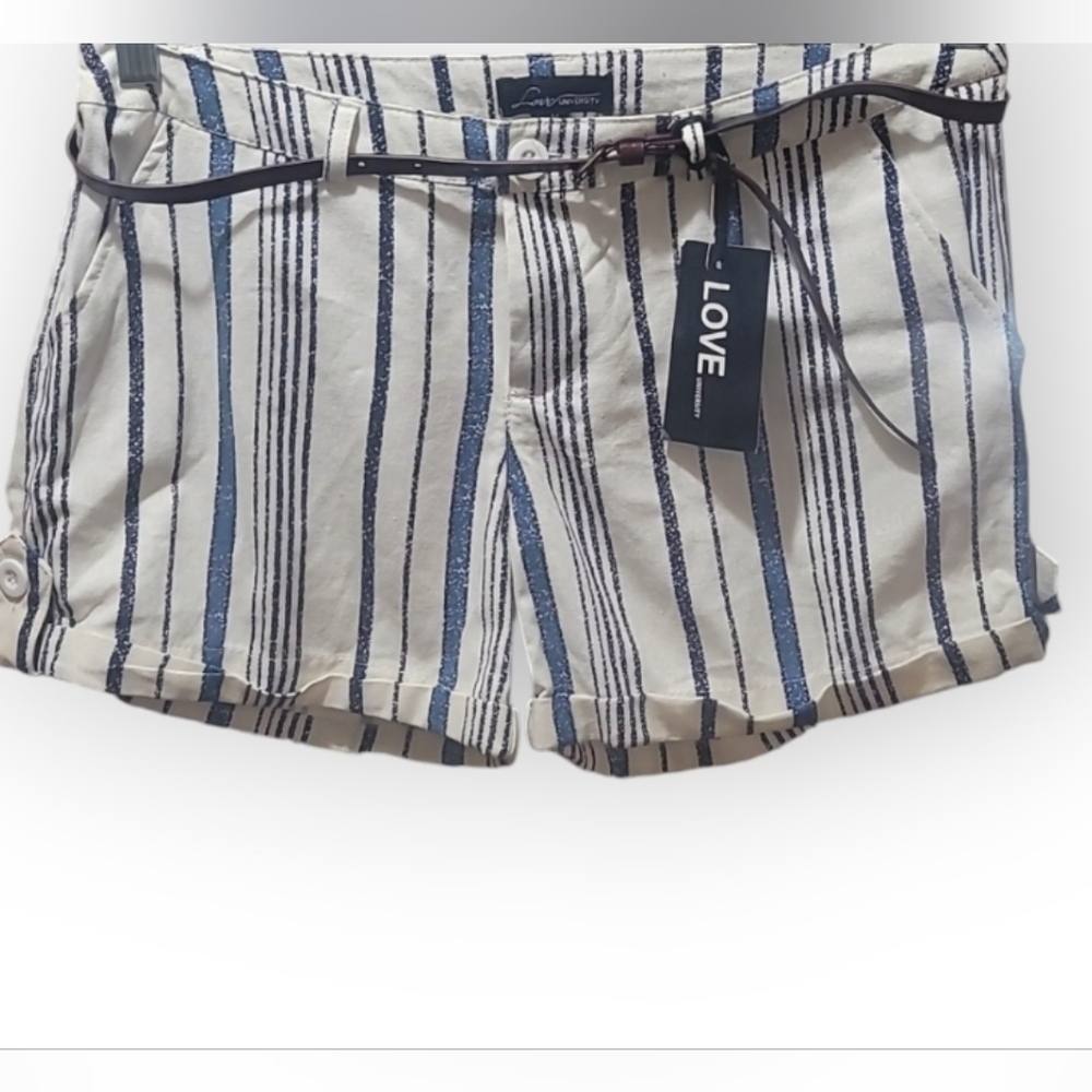 NWT Love University striped shorts